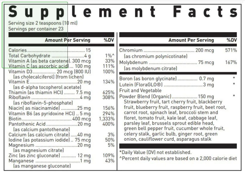 Liquid Multivitamin 7.8 fl oz