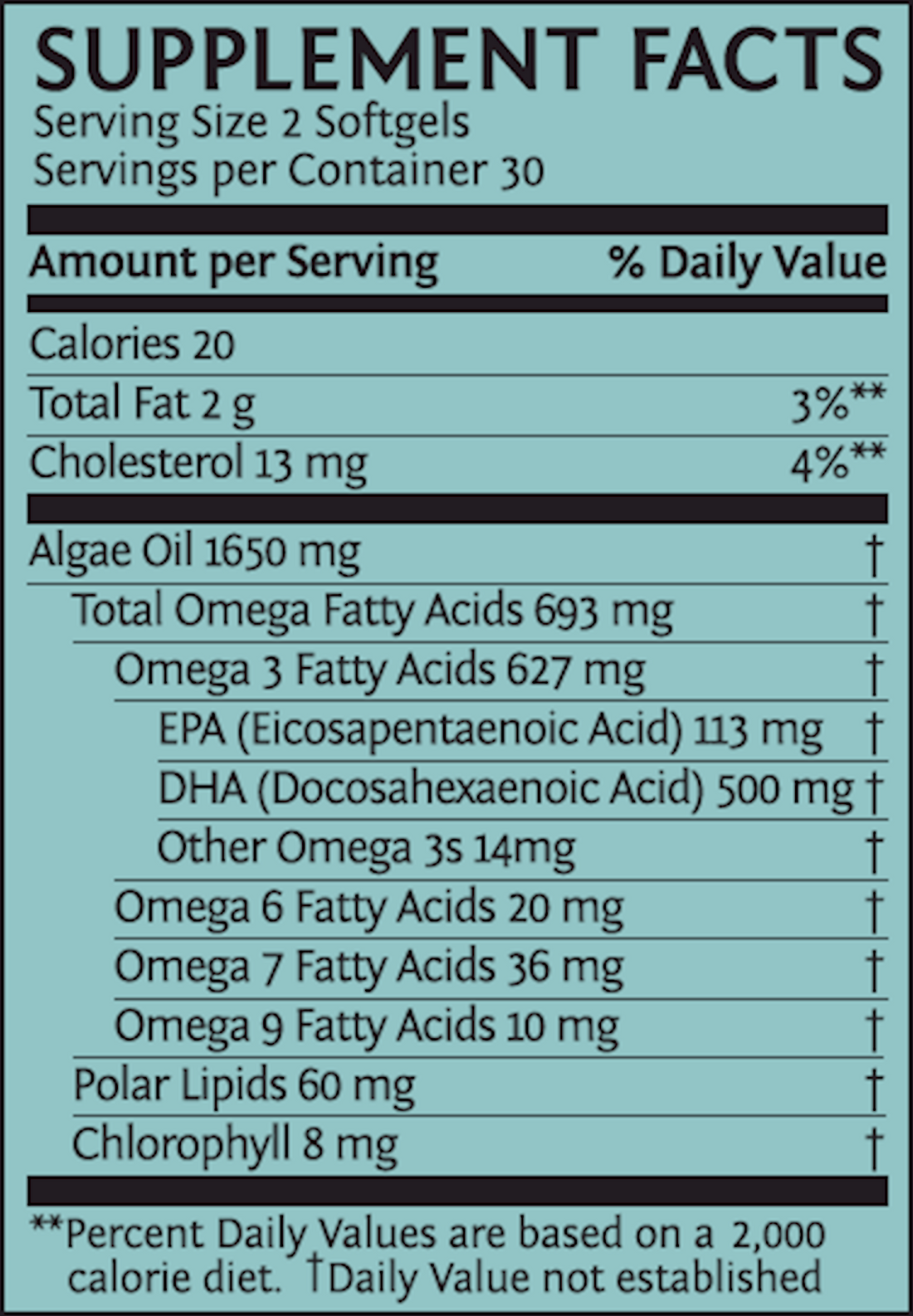 Omega Vegan DHA EPA 60 softgels