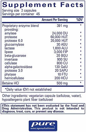 Digestive Enzymes Ultra with Betaine HCl 180 caps