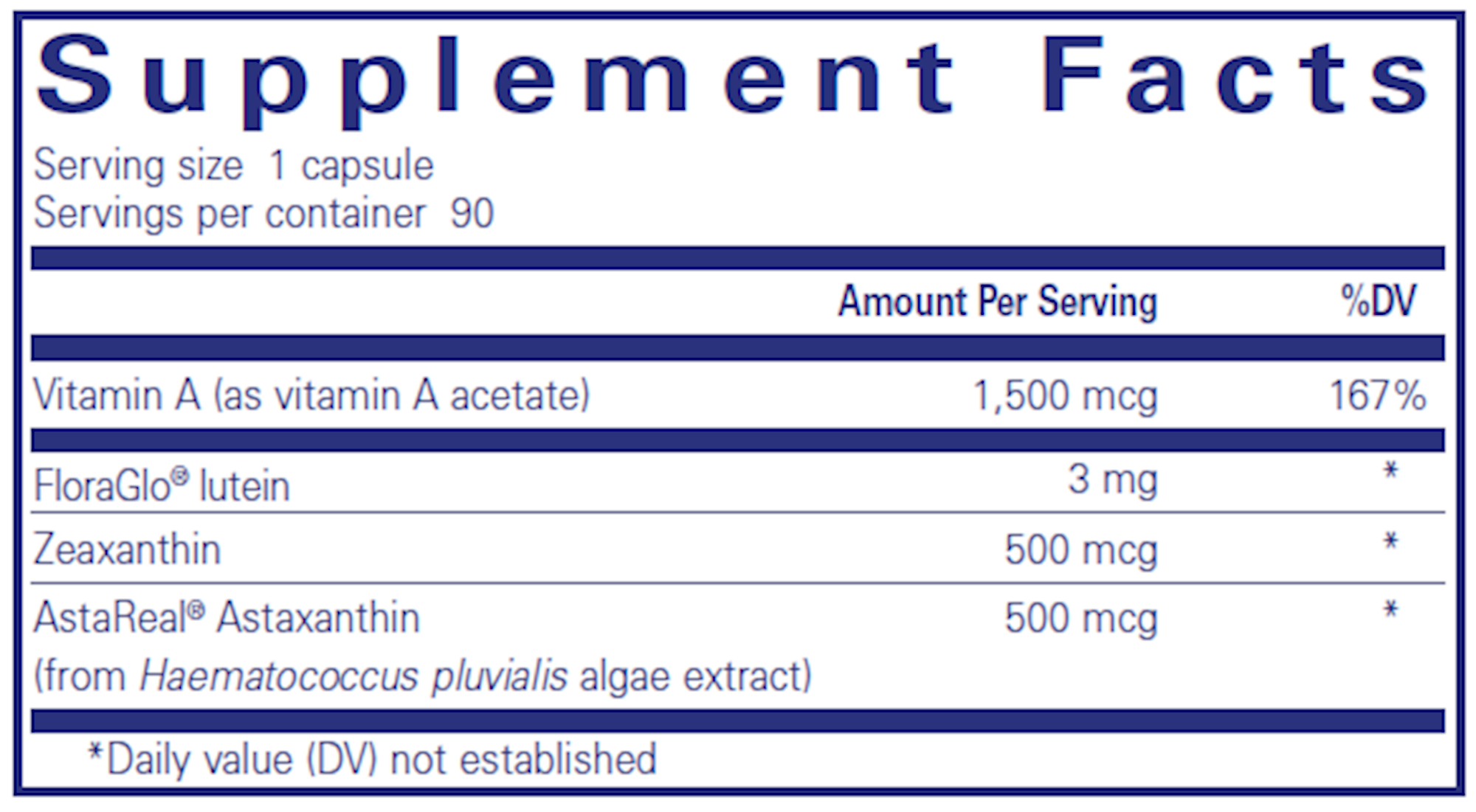 Vitamin A + Carotenoids 90&