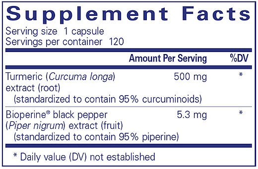 Curcumin 500 with Bioperine 120 vcaps